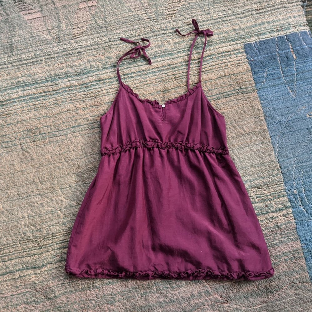 EUC Gap Burgundy Red Cotton/Silk Tank/Cami - Small